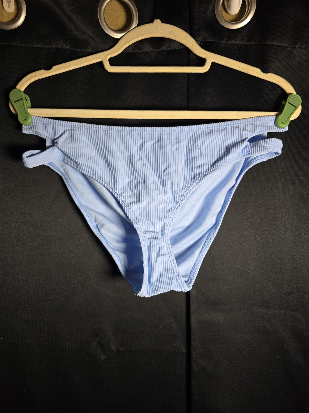 Light Blue Ribbed Bikini Bottoms